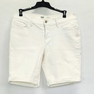 Old Navy White Denim Bermuda Shorts Casual Style